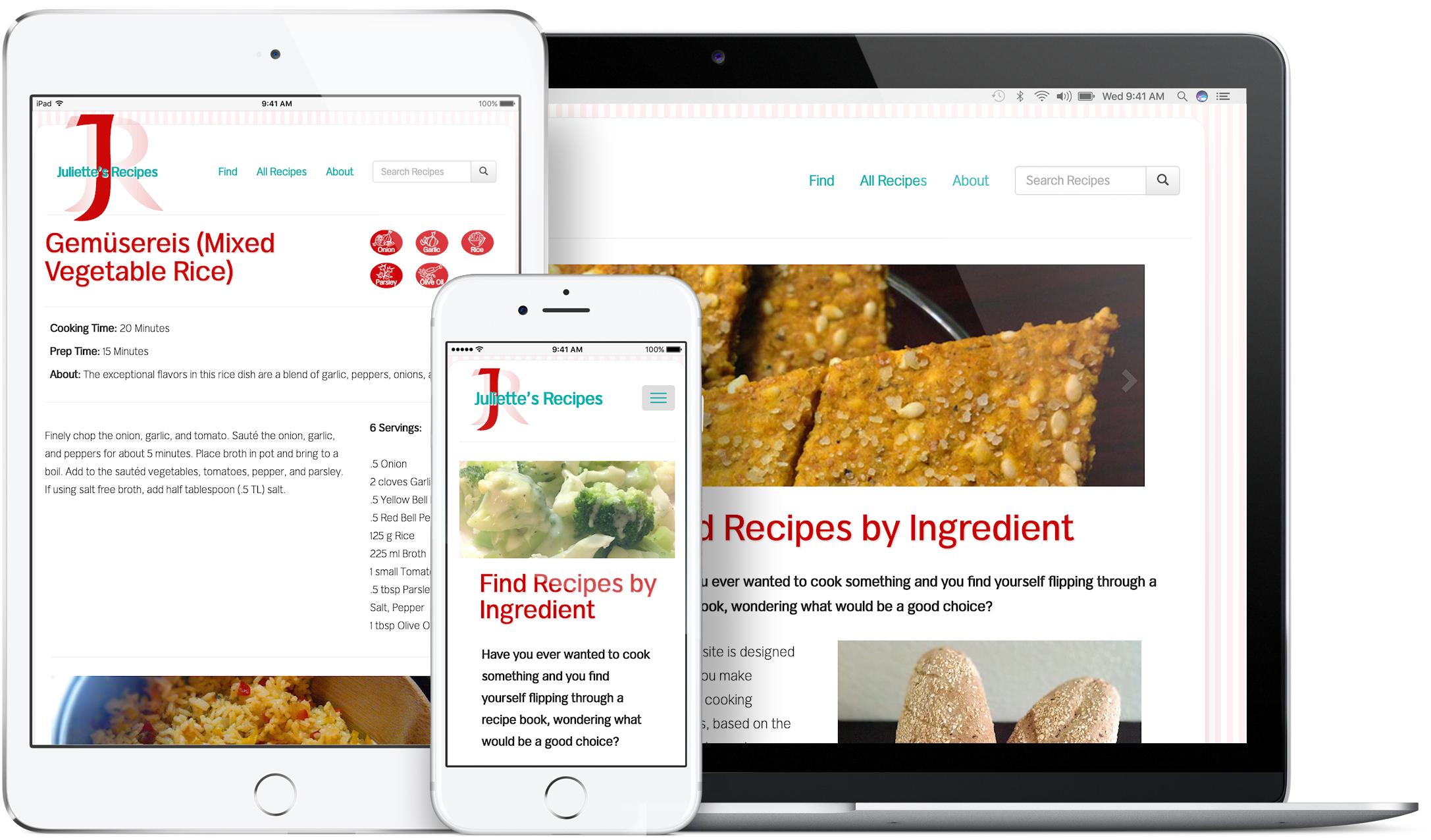 Juliette’s Recipes screenshots